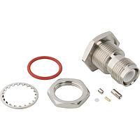 Amphenol RF 031-7004 RF Connectors RP-TNC Straight Crimp Jack 0.81 mm Micro-Cable Rear Bulkhead 50 Ohm IP67