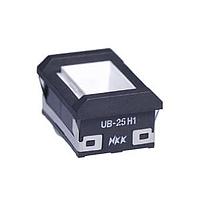 NKK Switches UB25NBKW015D Pushbutton Switches RECT W/BARIER ON(ON) AMBR LED SLDR NO CAP