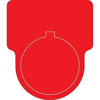 HellermannTyton 596-00402 Nameplate Label Foam Nameplate, 1.8" x 1.8" Button Label With 1.8" Hole, PET, Red, 500/roll