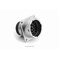 Amphenol SINE Systems RT001823PNH03 Connectors Receptacle, Square Flange, 23 Position, Male, Shell Size 18, with Silicone Seal