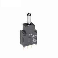NKK Switches A18JP Process Sealed Subminiature Toggles (ON)OFF(ON) .248 BAT STRAIGHT PC .4VA