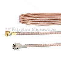 Fairview  FMCA1454 Snap-On RA MMBX Plug to SMA Male Cable RG-316 Coax