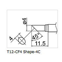 HAKKO T12-CF4 Welding tip