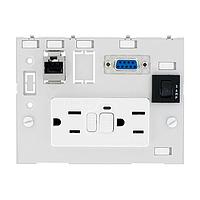 Murrelektronik 4000-68000-4130000 Ethernet I/O Modules MODLINK MSDD DBL COMBI INSERT USA 2XNEMA 5-15, GFCI+1xRJ45 fem./fem.+1xSUB-D9 fem./male+1x3A fuse, with touch protection