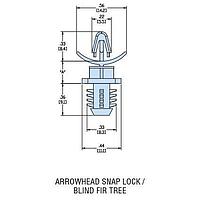 Heyco 10574 Blind Mount HBS3-10 NATURAL NYL PCB Support