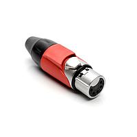 Amphenol Audio AX5F2M-AU Connectors 5P SOCKET F PLUG GLD W RED MRK SLEEVE