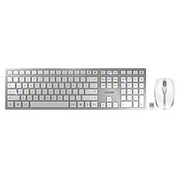 CHERRY JD-9100US-1 Keyboards DW 9100 USB keyboard + mouse combo, Silver/white, Bluetooth or 2.4Ghz wireless, AES-128 bit 128 encryption (Keyboard & Mouse), 104+6 keys, 6 button mouse w/adjustable DPI, Rechargeable Lithium batteries