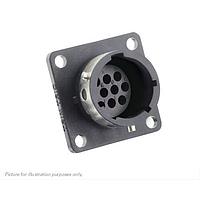 Eaton Souriau-Sunbank UTGX01210PY Receptacles Square flange receptacle, without backshell, for 10 male contacts,  IP68/69K, keying Y