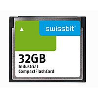Swissbit SFCF032GH1AF2TO-C-LT-52P-STD Compact Flash Cards Industrial Compact Flash Card, C-56, 32 GB, PSLC Flash, 0C to +70C