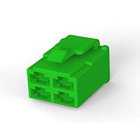 AMP Connectors - TE Connectivity 172134-4 Receptacle Housing 250SER PLUG HSG 4P GRN