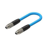 Lumberg Automation RSMGVS-8M-RSMGVS-8M-998/10 M Double Ended Cordset SPE RSMGVS-8M RSMGVS-8M 10 M Cordset with STL-998, PUR, AWG 24/19, 600 MHz, 100 Mbps -1 Gbps SPE cable