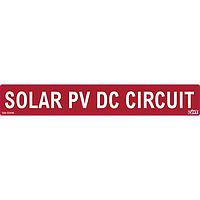 HellermannTyton 596-00998 Labels Solar Label, SOLAR PV DC CIRCUIT LABEL, 6.5" X 1.0", VL, Red, 50/roll