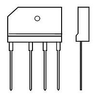 Diodes Incorporated GBJ2501-F Single Phase Bridge 25A 100V