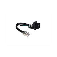 Amphenol LTW RCP-5SPFFG-SCM7B20 Cat 5e RJ, Middle Size, Plastic, 1.5A, Cat 5e, Circular, Screw Thread, PCB Board to Plug with Ground, Receptacle With Cable/Wire, Length 200mm, IP67 Mated