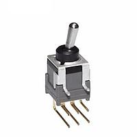 NKK Switches B28JH Toggle Switches (ON)OFF(ON) .248 BAT RIGHT ANGL PC .4VA