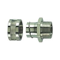 HellermannTyton FU25-M25-M Conduit Fittings & Accessories Metallic Compression Fitting, Fixed Straight, M25 Metric Thread, 3/4" (25mm) Dia, NPB Metal, 10/pkg
