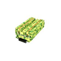 Amphenol Anytek APTS042PEYG00G DIN Rail Terminal Block APT 4mm2/1-1 PE YG Ground terminalSingle layer , 1in-1out Yellow-Green