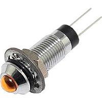 Mallory Sonalert FL1M-8SJ-3-Y12V Indicators LED YEL 8MM NUT 12VAC/DC