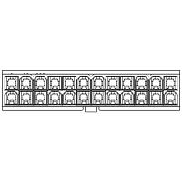 AMP Connectors - TE Connectivity 1-2029028-4 Wire Housings 14P PLUG FREE HANG UL-94-V0 BLK