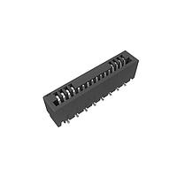 Amphenol FCI HFW16S-2STE1HLF Board Mount 1.00mm Flex Connector, HFW Straight series, 16 Position, Top Entry Surface Mount, Tin plating, Non-ZIF, Halogen-free .