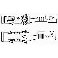 AMP Connectors - TE Connectivity 962954-1 (Cut Strip) Terminals 4MM BUCHS-CONT Cut Strip of 100