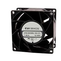 Same Sky (formerly CUI Devices) CFM-8025BG-140-396-20 Axial dc axial fan, 80 mm square, 25 mm, 12 Vdc, ball, 4000 RPM, 41.40 CFM, TS