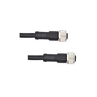 Amphenol LTW MSDP04FL-SDPFL-SDA05 Sensor Cables / Actuator Cables M12 Circular Metric Connector, D Code, Plastic, 4A, 04 pins, Female Connector, Female Contact, Straight-to-Straight, Screw Thread, Overmolded Double Ended, Length 500mm, IP68 / IP69K