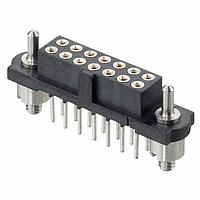 Harwin M80-4T25005F3 Power to the Board 25+25 Pos. Female DIL Vertical Throughboard Conn. Guide Pin