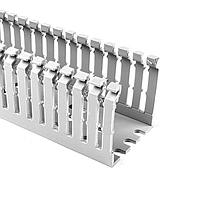 HellermannTyton 184-21002 High Density Slotted Wall Wiring Duct High Density Slotted Wall Wiring Duct, 2" x 1", Non-Adhesive, PVC, Gray, 120ft/Carton