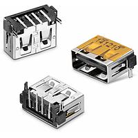 Wurth Elektronik 614104190121 USB Type A Connectors WR-COM USB Type A THT Horz Short