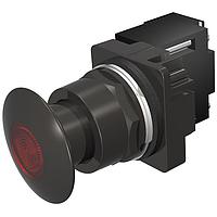 SIEMENS 52BP2G2XB Mushroom PP2,NEMA4X,MTD,XFMR 120V,BLK-RED,LED