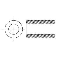 BIVAR 904-187 Round Nylon Tubular, 0.187 in. Length, 0.187 OD, 0.063 ID, White