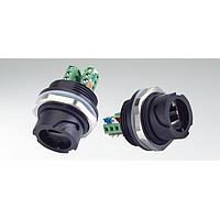 Amphenol CONEC 17-110654 Circular RJ45-IP67 Cat.5e Pls TBShl w/seal-cap