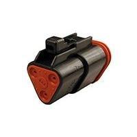 DEUTSCH - TE Connectivity DT06-3S-CE02 3-Way 3P PLUG, CE02 MOD Black
