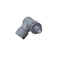 Amphenol LTW MSDP-04BMMB-SR7001 Sensor Cables / Actuator Cables M12 Circular Metric Connector, D Code, Plastic, 4A, 04 pins, Male Connector, Male Contact, Right Angle, Screw Thread, Screw-in, Field Installable, F4.0 - F8.0mm, IP67 Mated