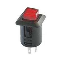 Shin Chin R13-554DL-05(RED/12V) Push-Pull 3P SPST ON-OFF ILLUM RED LED