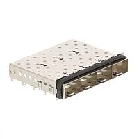 AMP Connectors - TE Connectivity 2007135-1 SFP Cage 1x4 EMI Shield