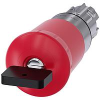 SIEMENS 3SU10501HU200AA0 Emergency Stop, Key Released EMERG-STOP,KEY RELEASE RED MH CAP   40MM
