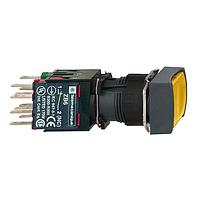 SCHNEIDER XB6DF5G5B Pushbutton Switches Rect Yellw Push-Push 1NO 1 nc 120V
