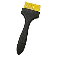 Menda 35687 Anti-Static ESD BRUSH, DISSIPATIVE, FLAT HANDLE, YELLOW  NYLON, HARD BRISTLES, 2 IN