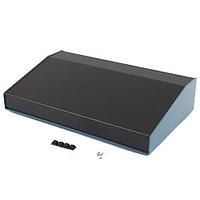 Hammond Manufacturing 1456PH3BKBU Sloped 15 Degree Slope Alum 8.3x3x14" Black/Blu