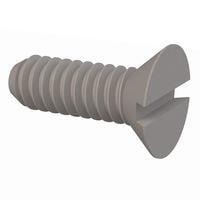 Essentra Components 020256A025 Slotted Countersunk 82 Slotted CSK Screw, #2-56 Thread, 1/4 Lg