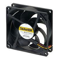 Sanyo Denki 9WPA0924P4G0011 Axial Axial Fan, 92x92x25mm, 24VDC, Ribless, Splash/Dust Proof, Tach/PWM, IP68