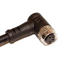 Mueller C84D02M002 Sensor Cables / Actuator Cables M8 Cordset, 4-Position Female Right Angle to Open End, 24 AWG, 2M
