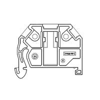 Amphenol Anytek DTF0100G Terminals Fixture Terminal Fixture  Suitable for 35mm Din RailWidth : 6mmGrey