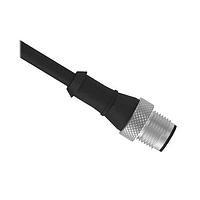 Banner Engineering BC-M12M4-22-5 Sensor Cables / Actuator Cables Cordset: Single Ended M12; 4-pin Straight Male Connector; 5 m (16.4 ft) 4x22 Black PVC Jacket; Nickel-Plated Brass Coupling Nut