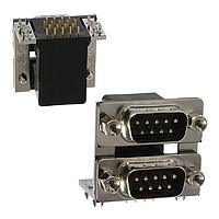 NorComp 178-037-613R691 Dual Port D-Sub Connectors RA 37POS ML/ML 5A