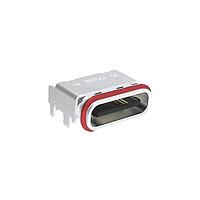 Amphenol Commercial Products 12402050E512A USB Type C Connectors USB2.0, Type C, Top mount, Center Height 1.58mm, Dual Row SMT, IP68