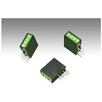 BIVAR H485CYGGXD LED Circuit Board Indicators LED Assembly, Right Angle, 1.8 mm LED, Quad-Level, 1 Station, Yellow, Green, Green, None,