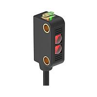 Banner Engineering DQ12AB6FF50 Photoelectric Sensors WORLD-BEAM DQ12 Series: Fixed-Field; Range: 50 mm; Input: 10-30 V dc; Output: LO (Light Operate) Bipolar: 1 NPN; 1 PNP; 2 m (6.5 ft) Cable; Black Housing